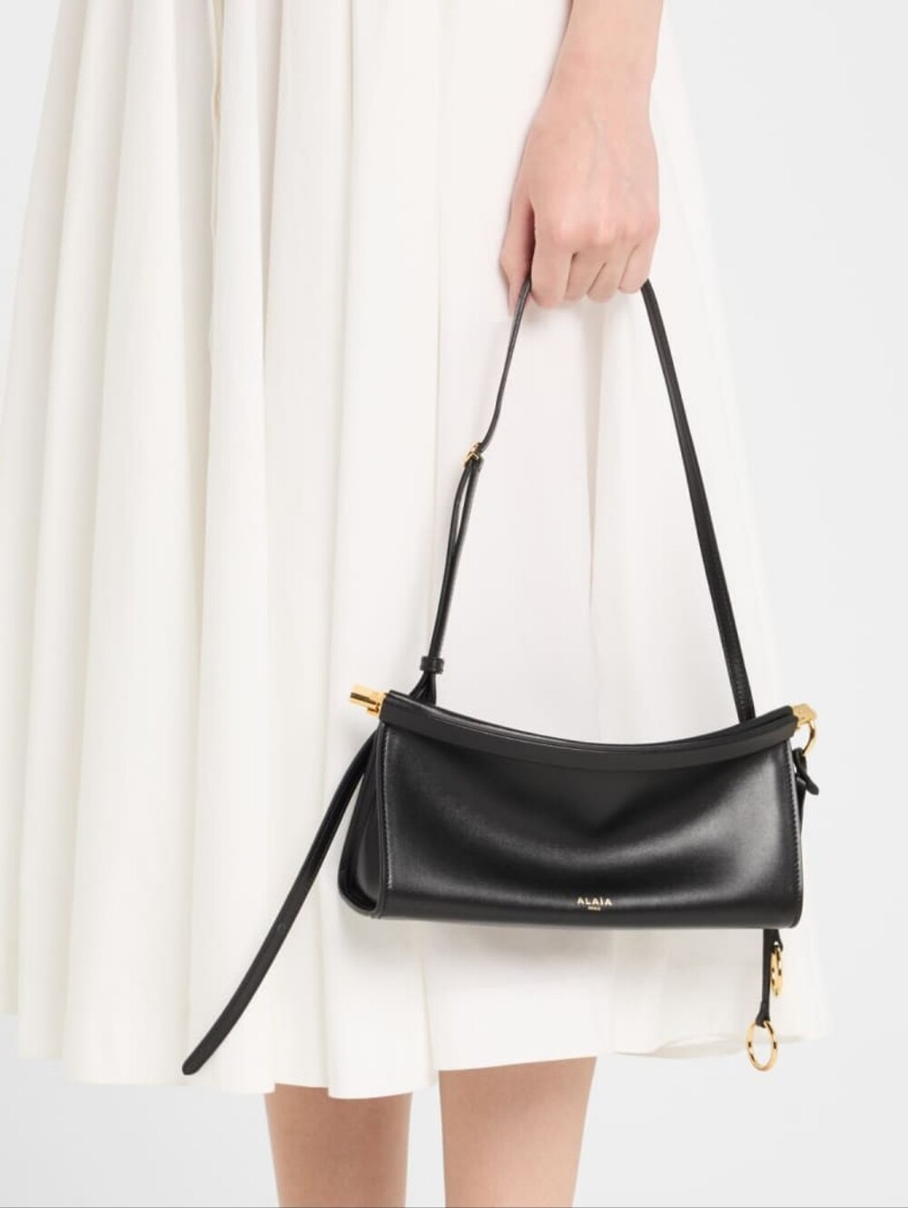 NWT Le Click Small Shoulder Bag in Glossy Leather